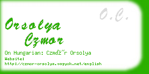orsolya czmor business card